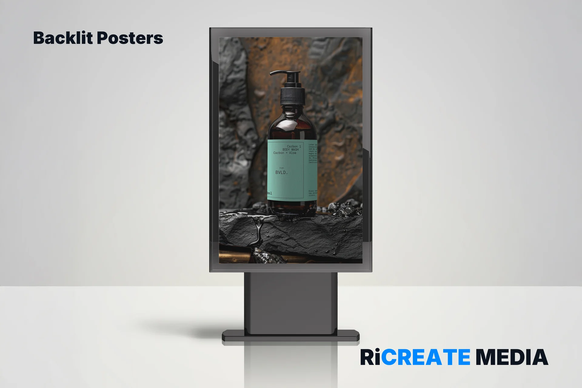 Backlit Posters — printed example