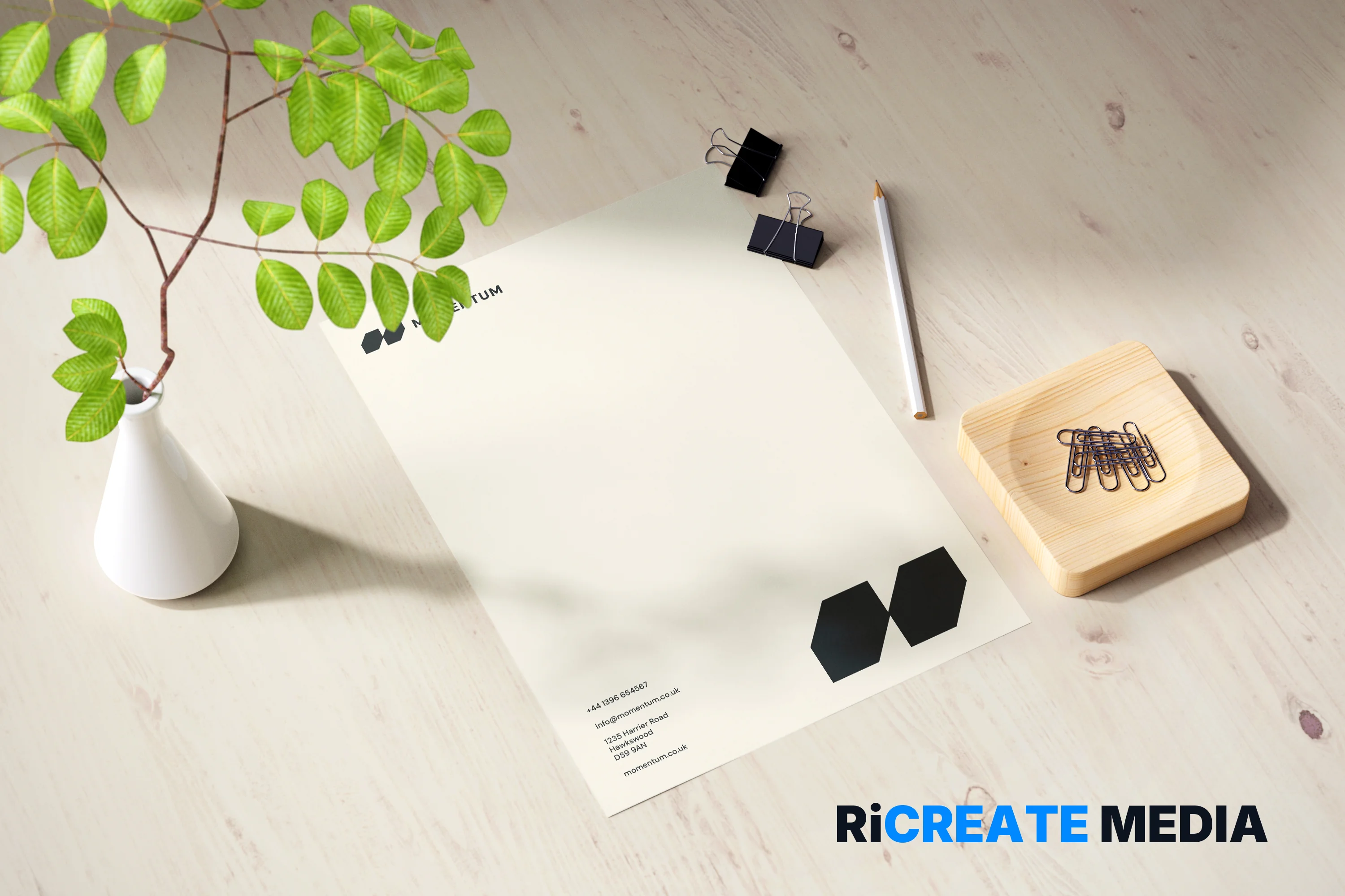 Letterheads — printed example