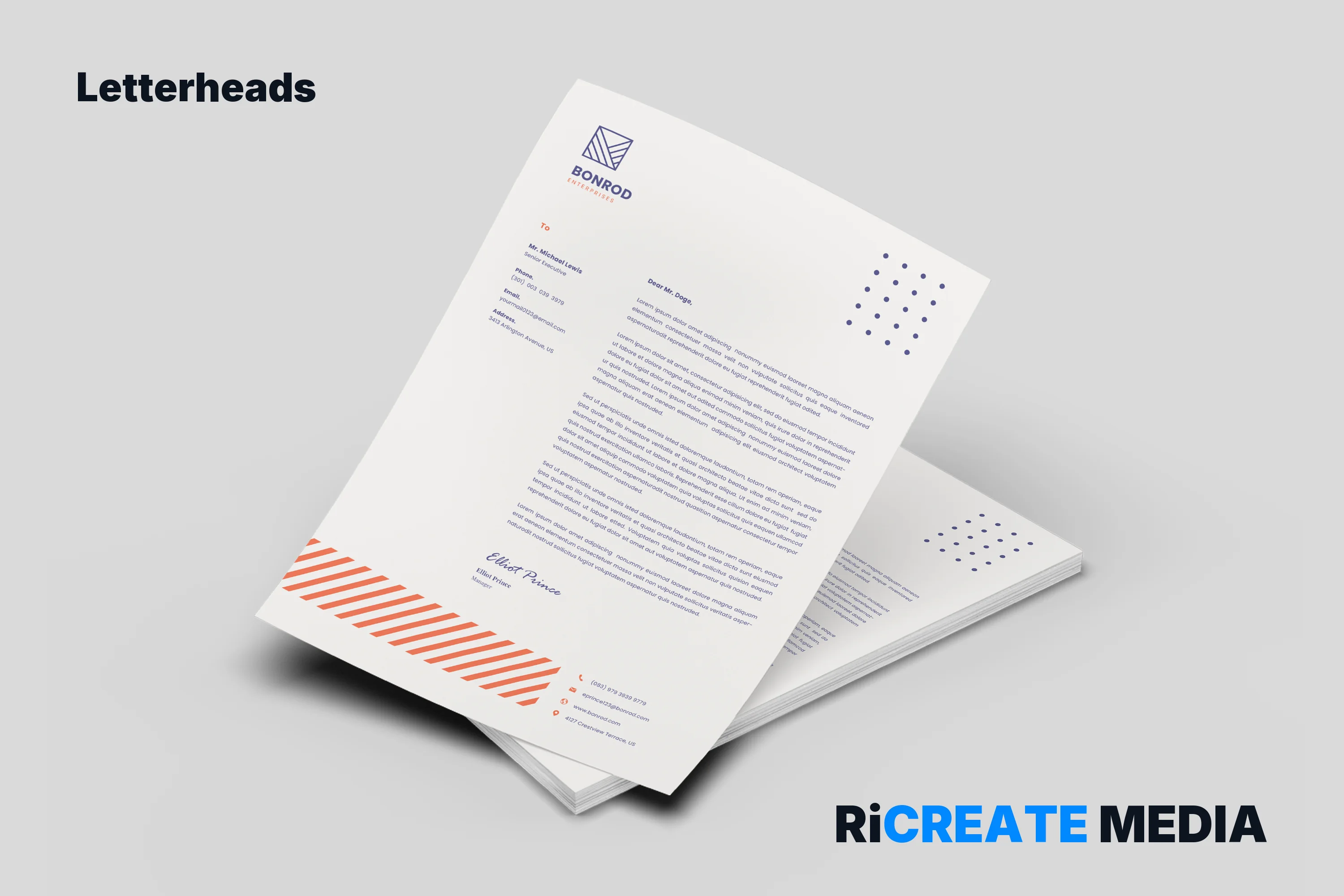 Letterheads — example 3